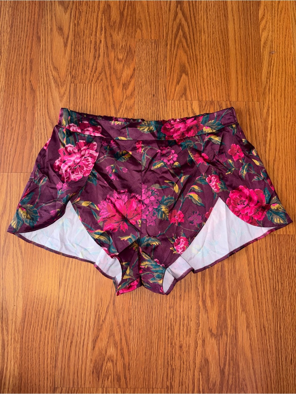 Victoria's Secret Burgundy Floral Athletic Skort